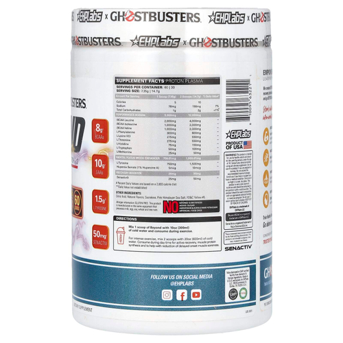 EHPlabs, Ghostbuster, Beyond, BCAA и EAA, протонная плазма, 442 г (15,58 унции)
