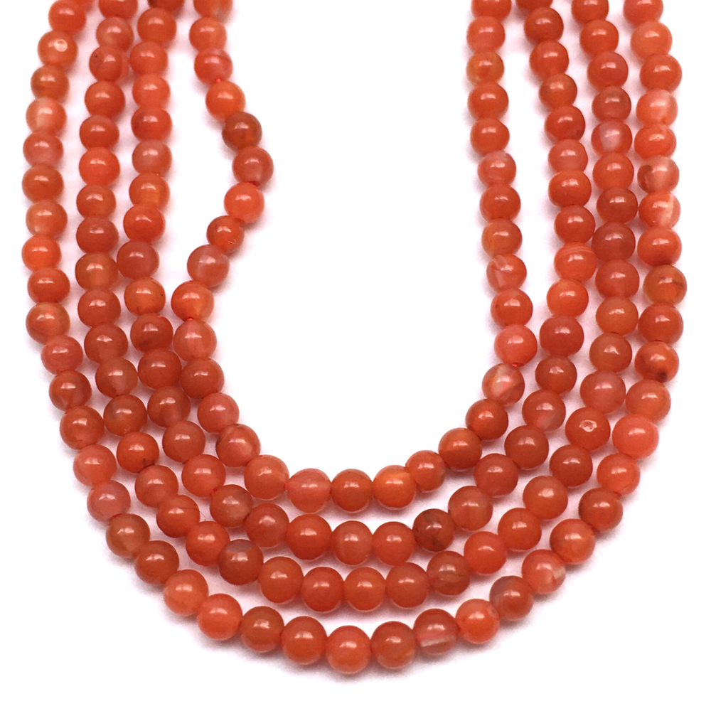 Сердолик 2.4 мм, бусины - шарики (нить 39 см)