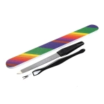 Маникюрный набор на блистере, 3 предмета «Ultramarine» (пилка металлическая, пилка наждачная радуга и триммер)