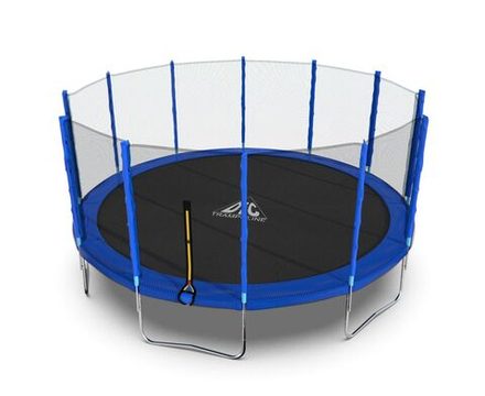 Батут DFC Trampoline Fitness с сеткой 16ft Синий