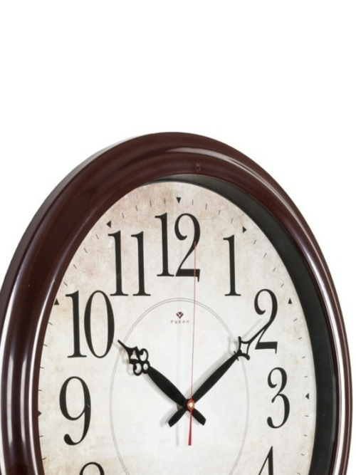 Часы настенные 4840-002 круглые d=48 см, корпус коричневый "Классика" "Рубин"