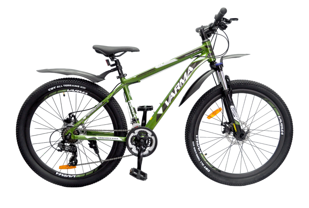 Велосипед 26" VARMA DRACON H65DA  р.14 зеленый 21ск. 2024 г