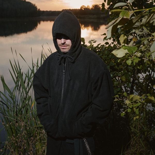 Худи оверсайз на молнии Флиска #7 черное - фото 8