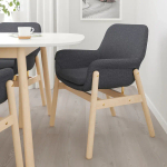 Стул с подлокотниками  - VEDBO IKEA/ВЕДБО ИКЕА, 84х65х61 см, серый