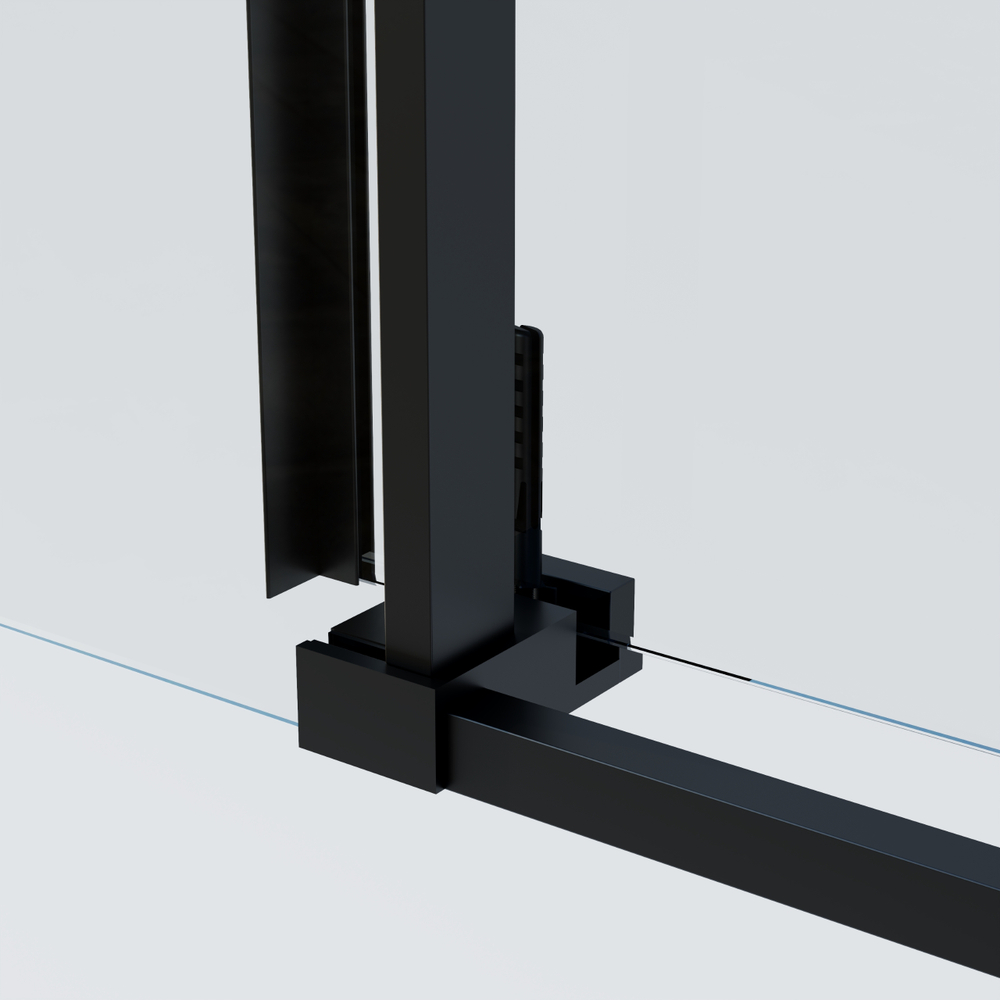 Душевой уголок Soft 2 VSR-3SO29010CLB, 1000*900, черный, стекло прозрачное
