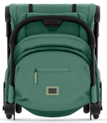 Коляска Cybex Coya Matt Black Frame Cloud T i-Size Peach Pink Plus Leaf Green с дождевиком