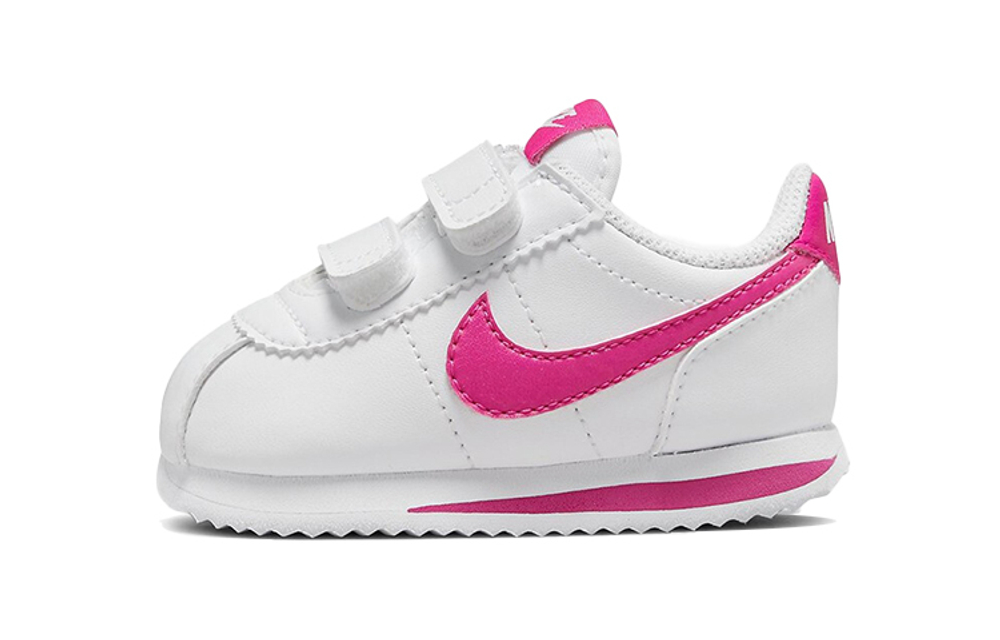 Baby Nike Cortez Basic SL low-top running shoes pink white