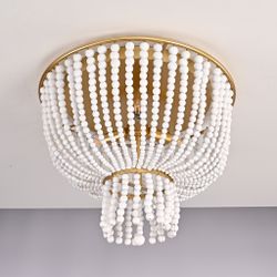 Потолочная Люстра Jacqueline Clear Flush-Mount Brass By Imperiumloft