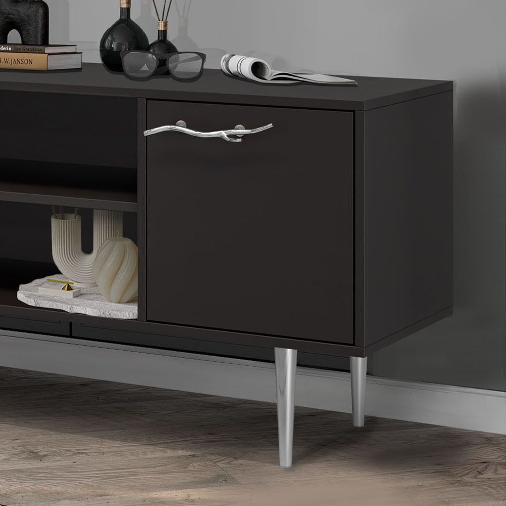 Тумба под ТВ Арт Колор matte 155см Стайл Сильвер Терпкий коричневый матовый