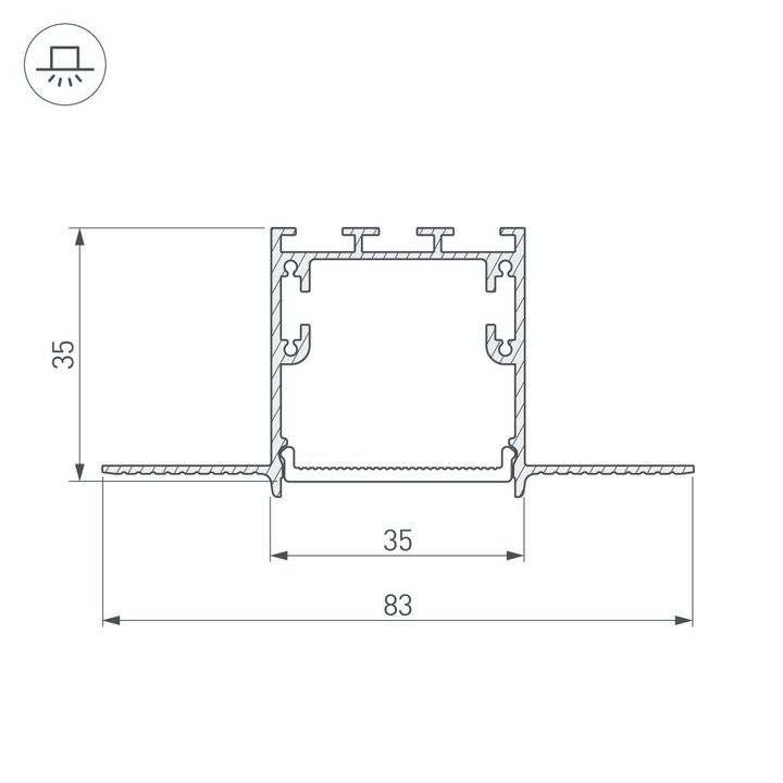 Коннектор L-образный внутренний Arlight SL-Linia32-Fantom 030095