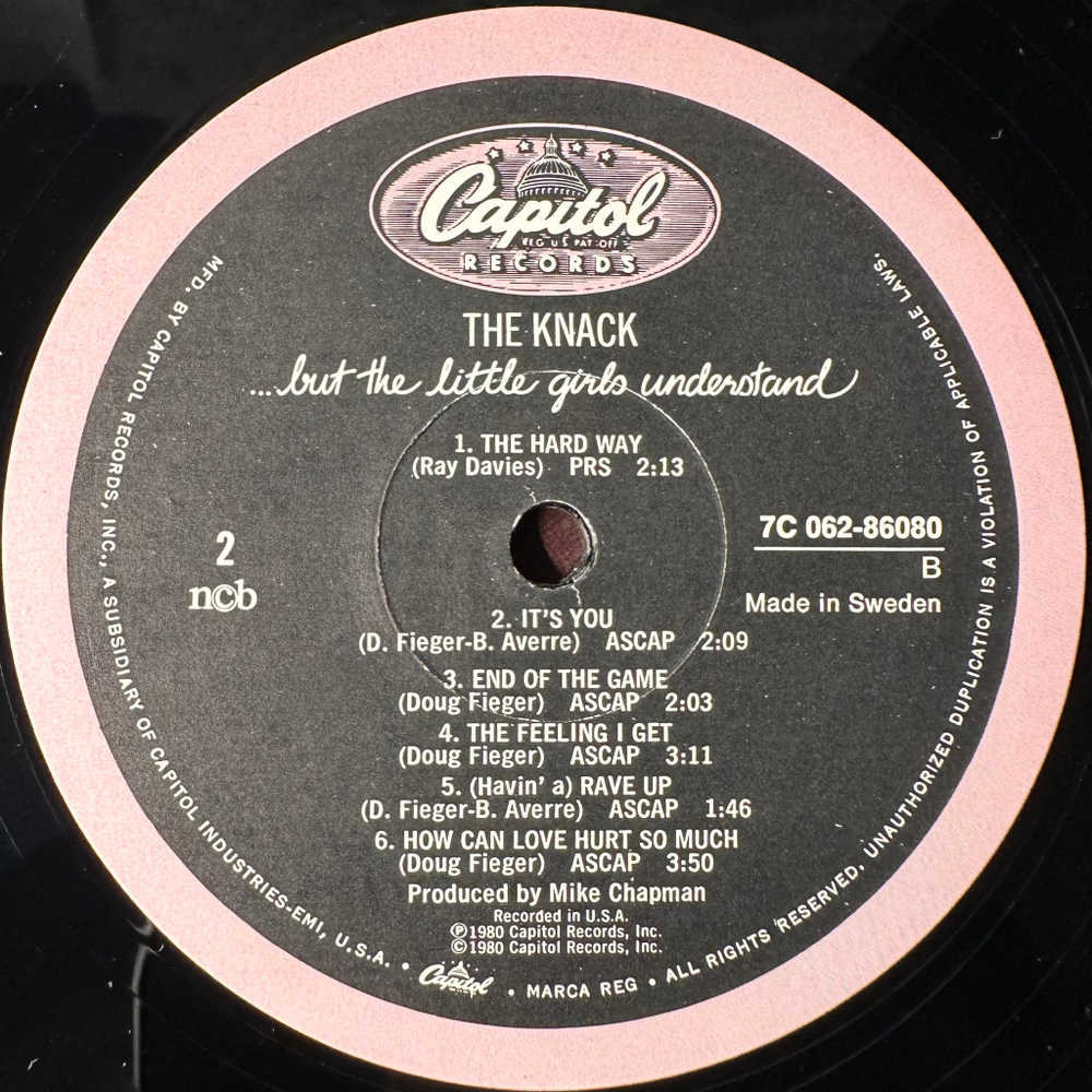 The Knack ‎– But The Little Girls Understand (Скандинавия 1980г.)