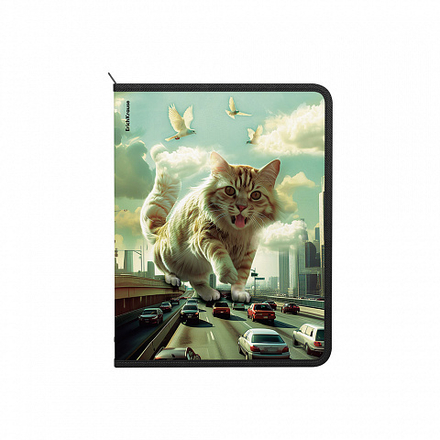 Папка д/тетрад. А4 (330*251*30) молния вокруг, пластик "Big City Cats"