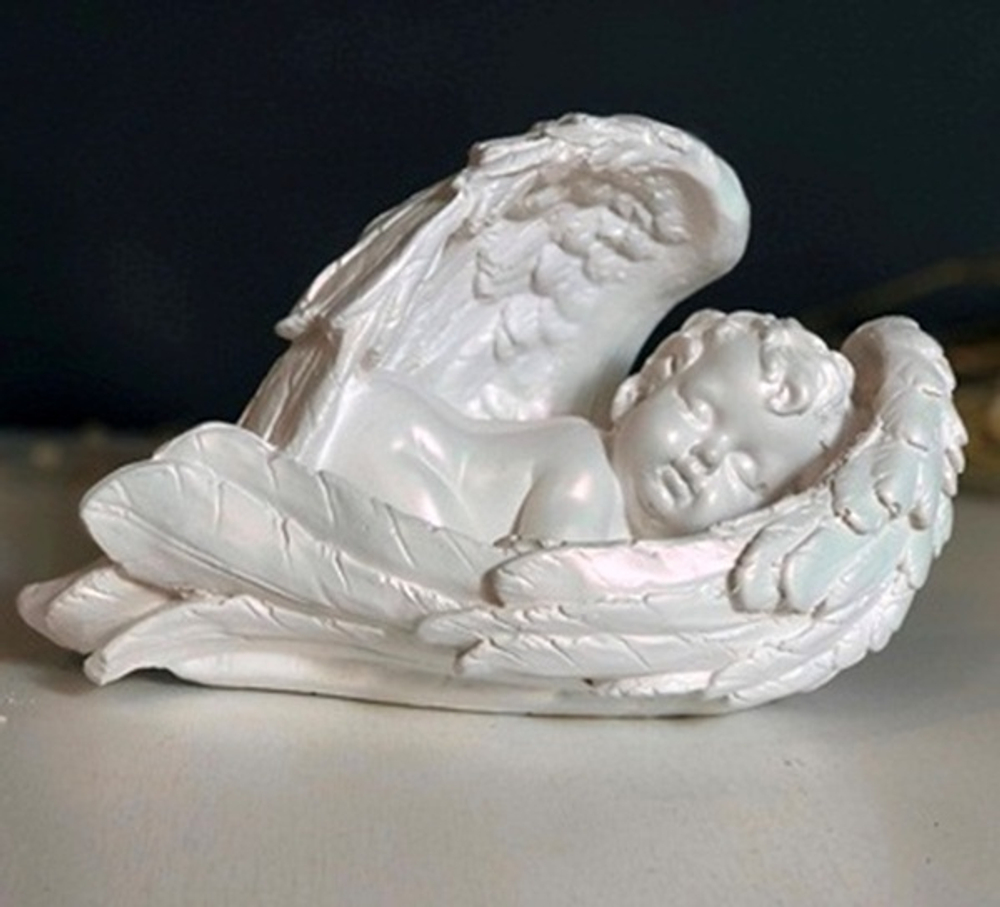 Статуэтка из гипса «Ангел в крыльях» 21*13см белая