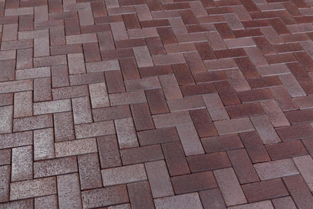 Feldhaus Klinker - P409DF, Gala ferrum, обожженный, с фиолетовым нагаром, 240x118x52 - Клинкерная тротуарная брусчатка