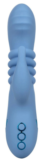 Голубой вибромассажер-кролик Santa Cruz Coaster (Цвет: голубой)