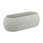 Кашпо ПИКАНТО овальное 1,3л белый ротанг