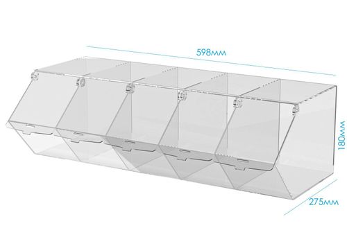 Диспенсер витрина для конфет мармеладов снеков орехов на 5 ячеек