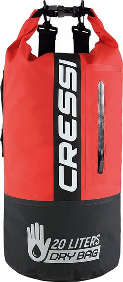 Герморюкзак Cressi Premium Back Pack с карманом на молнии 20 литров черно-красный