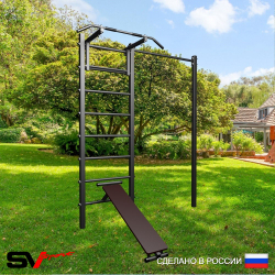 Уличная шведская стенка Sv Sport с комплектом турник прямой У433 (Турник/Скамья)