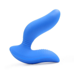 Синий вибромассажер простаты 3,5’’ Remote Control Curve P-spot Massager - 12 см. (Цвет: синий)