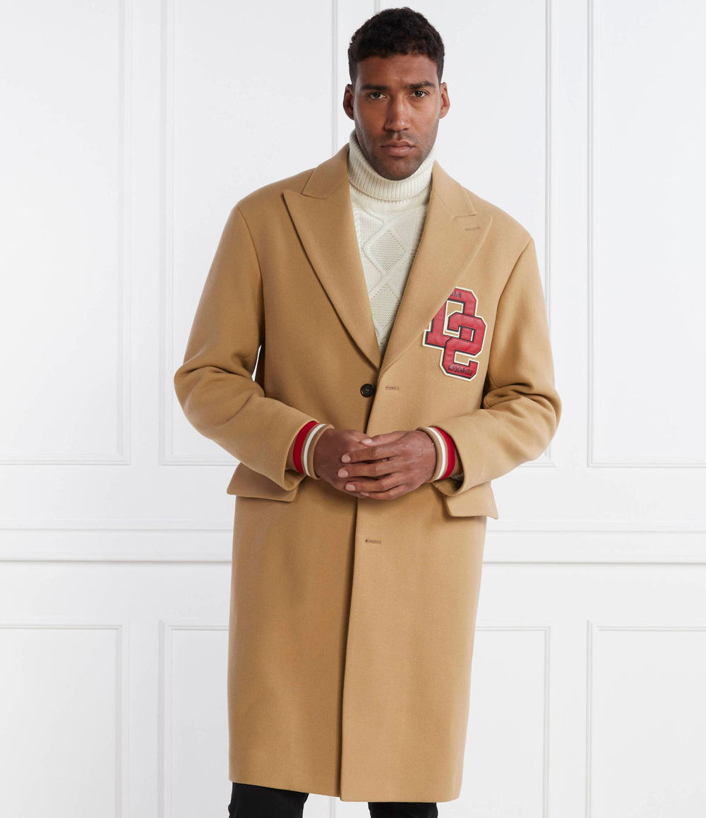 Хлопковое пальто Dsquared2 - светло-коричневый(S71AA0440 S78134)