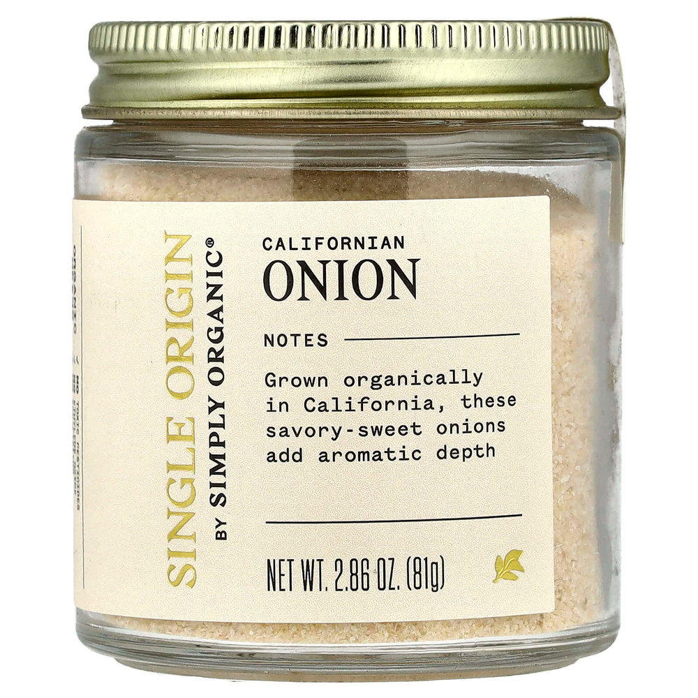 Simply Organic, Single Origin, калифорнийский лук, 81 г (2,86 унции)