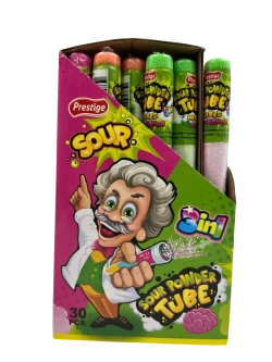 Кислая сахарная пудра в тюбике, микс вкусов