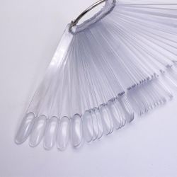 1623 Палитра веер миндаль на кольце прозрачная 50 шт