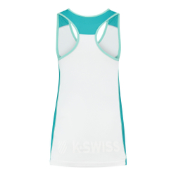 Женская теннисная майка K-Swiss Hypercourt Speed Tank Top Women - White, Turquoise