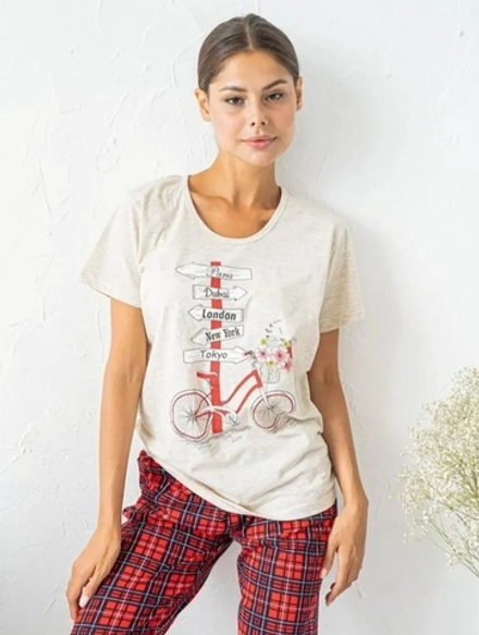 Пижама женская брид+футб. хлопок (норма) КЖ0038