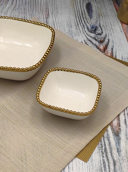 Салатник квадратный 12х5 см. Бусины