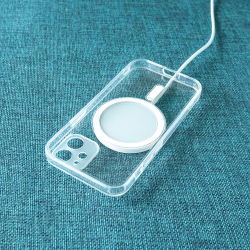 Магнитный прозрачный чехол для телефона iPhone 12 Pro Max, с поддержкой MagSafe