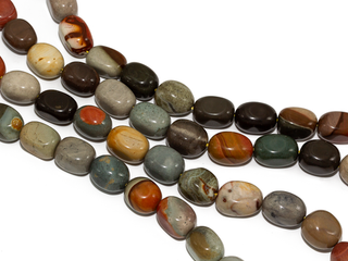 Бусины из яшмы 12х17мм, галтовка