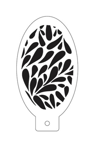 Трафарет для аквагрима овальный "Крупные капли"  7 на 13 см