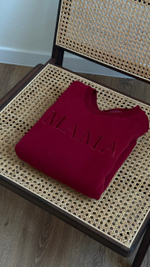 Свитшот Мама премиум утепленный, Винный