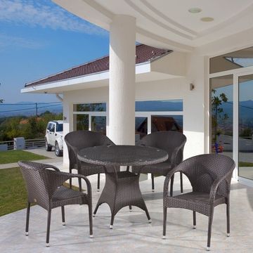 Комплект плетеной мебели T220CBT/Y290B-W52 Brown 4Pcs