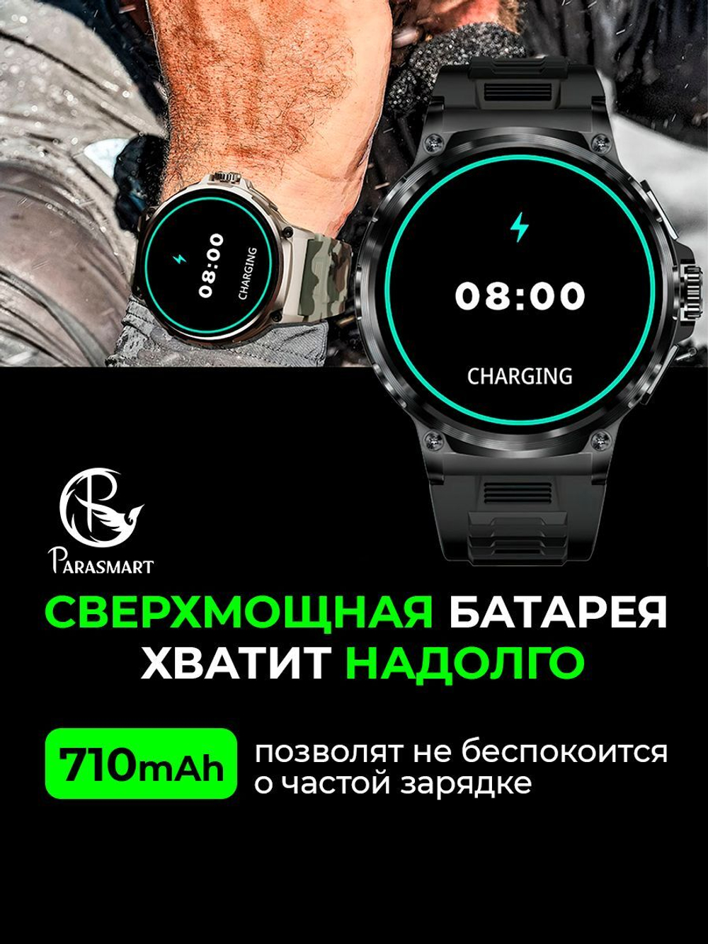 Смарт часы PARASMART Apollo V69 (силиконовый ремешок, серый)