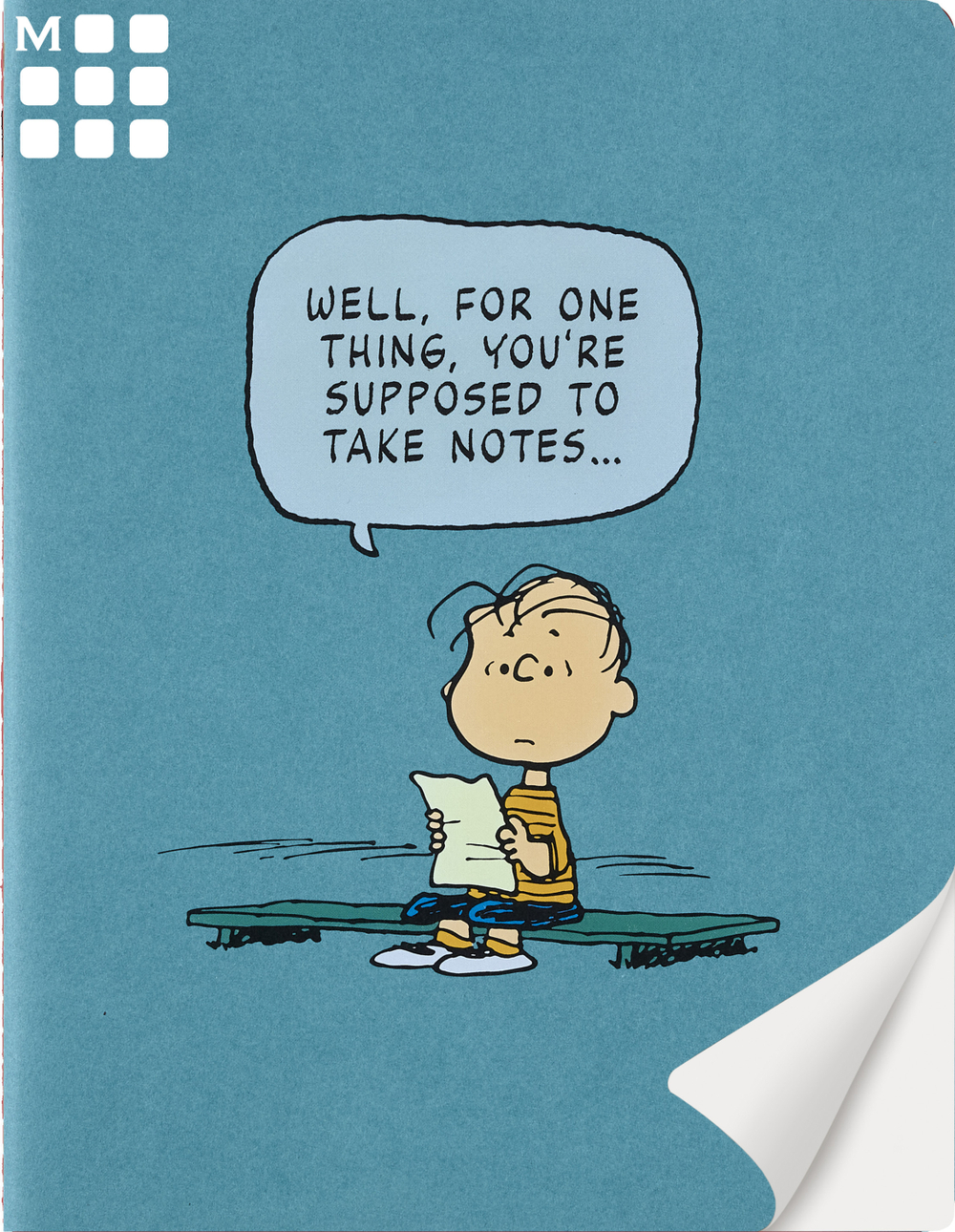 Блокнот Moleskine LE PEANUTS CAHIER JOURNAL XL (19x25см) 120стр. в линейку, голубой