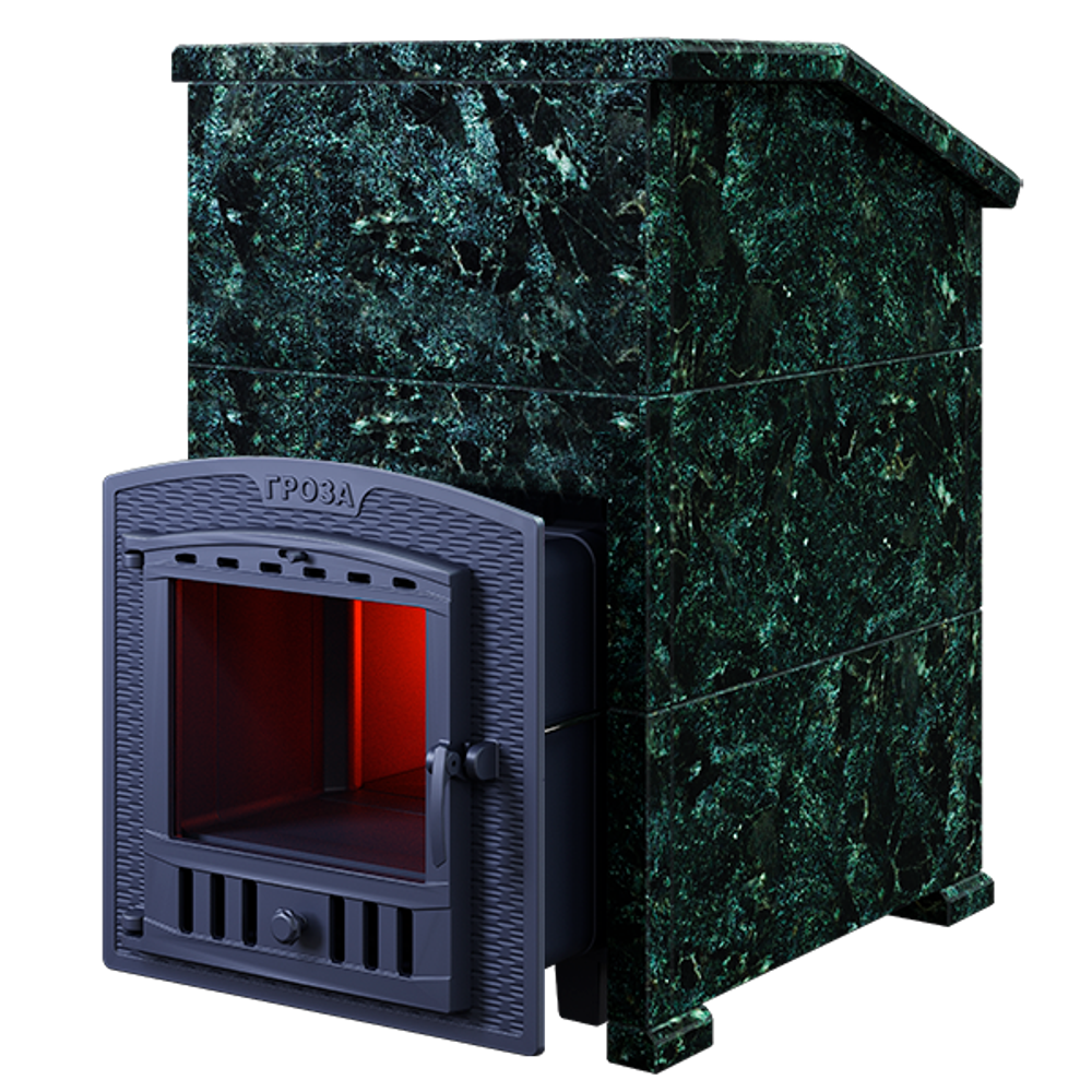 Чугунная печь для бани Комплект Гроза 24 (П2) Президент 930/30/40 Пироксенит