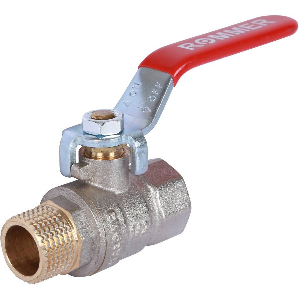 Кран шар. ROMMER 1/2" вн-нар (ручка)    7598