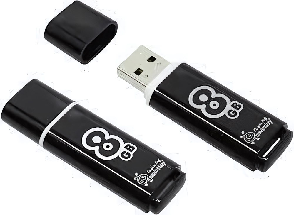 Флеш-накопитель 8 Gb Smartbuy Glossy Black