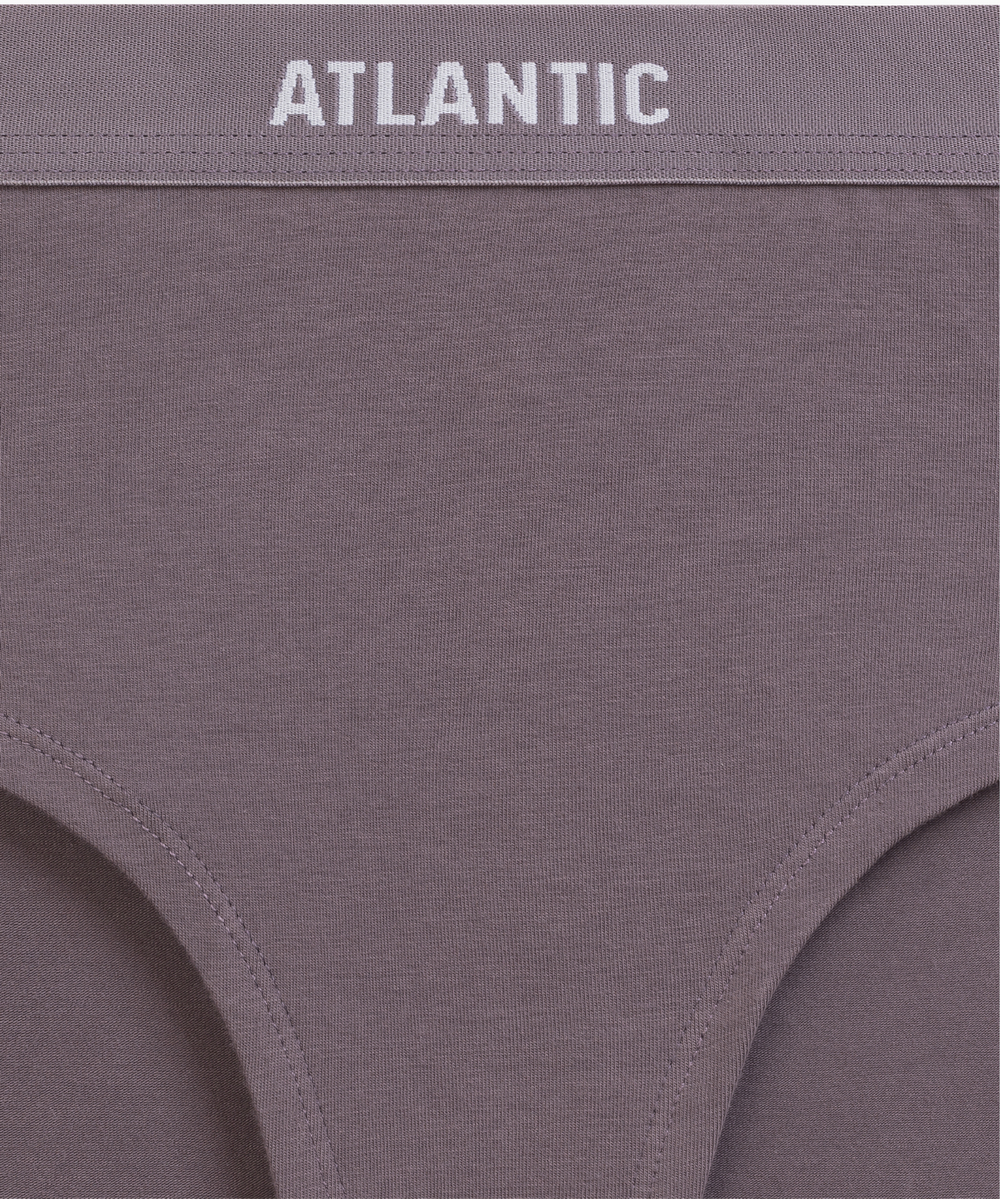 Трусы женские макси спорт Atlantic, набор из 3 шт., хлопок, бежевые + каменно-серые + мятные, 3CLP-009