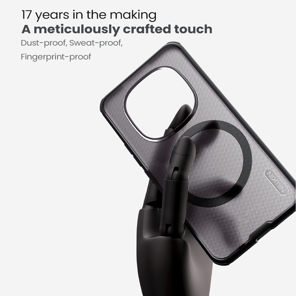 Чехол прозрачный с круглым магнитом для Xiaomi Redmi Note 15 Pro 5G, серия Super Frosted Shield Pro Magnetic (Clear version) от Nillkin