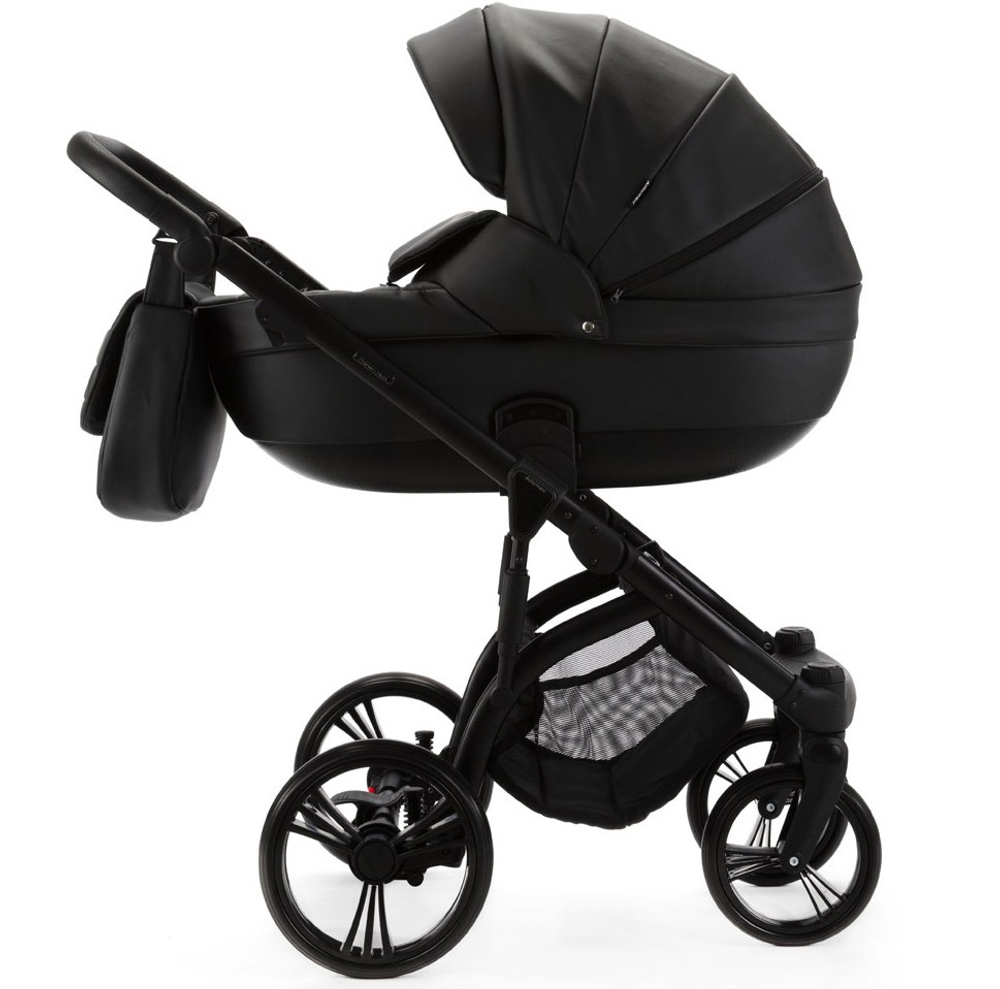 Детская коляска Adamex Lanti Deluxe 2 в 1 LN-SA2 (ЧЕРНАЯ КОЖА)