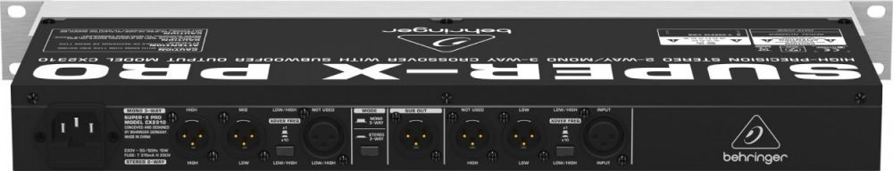 BEHRINGER CX2310 кроссовер, 2 полосы стерео, 3 полосы моно, функция суммирования каналов на сабвуфер__1