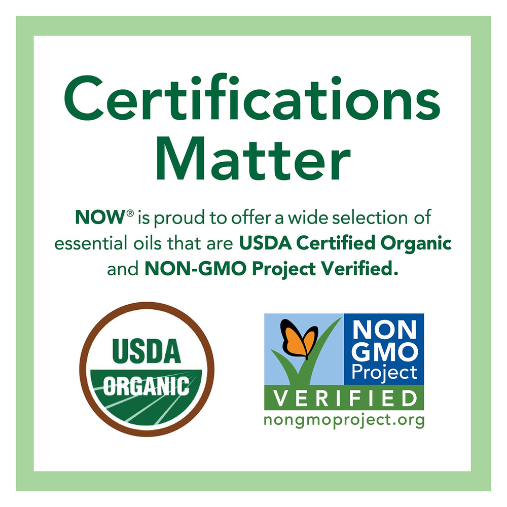 NOW Foods, органические эфирные масла, перечная мята, 10 мл (1/3 жидк. унции)