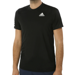 Мужское теннисное поло adidas Club 3 Stripes T-Shirt Men - Black, White