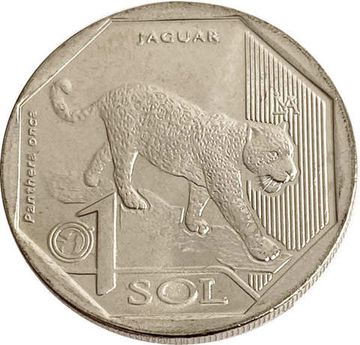 1 соль 2018 Перу «Красная книга Перу: Ягуар»