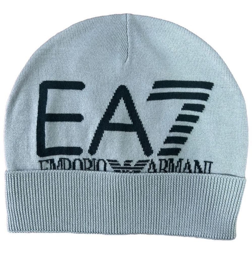 Шапка зимняя EA7 Unisex Knitted Beanie - blue surf/ponderosa