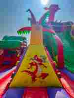 Коммерческий батут «Три дракона» 10,5*8,5*7 м, с горкой